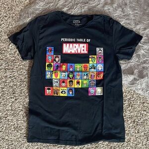 Marvel Black Periodic Table T-Shirt